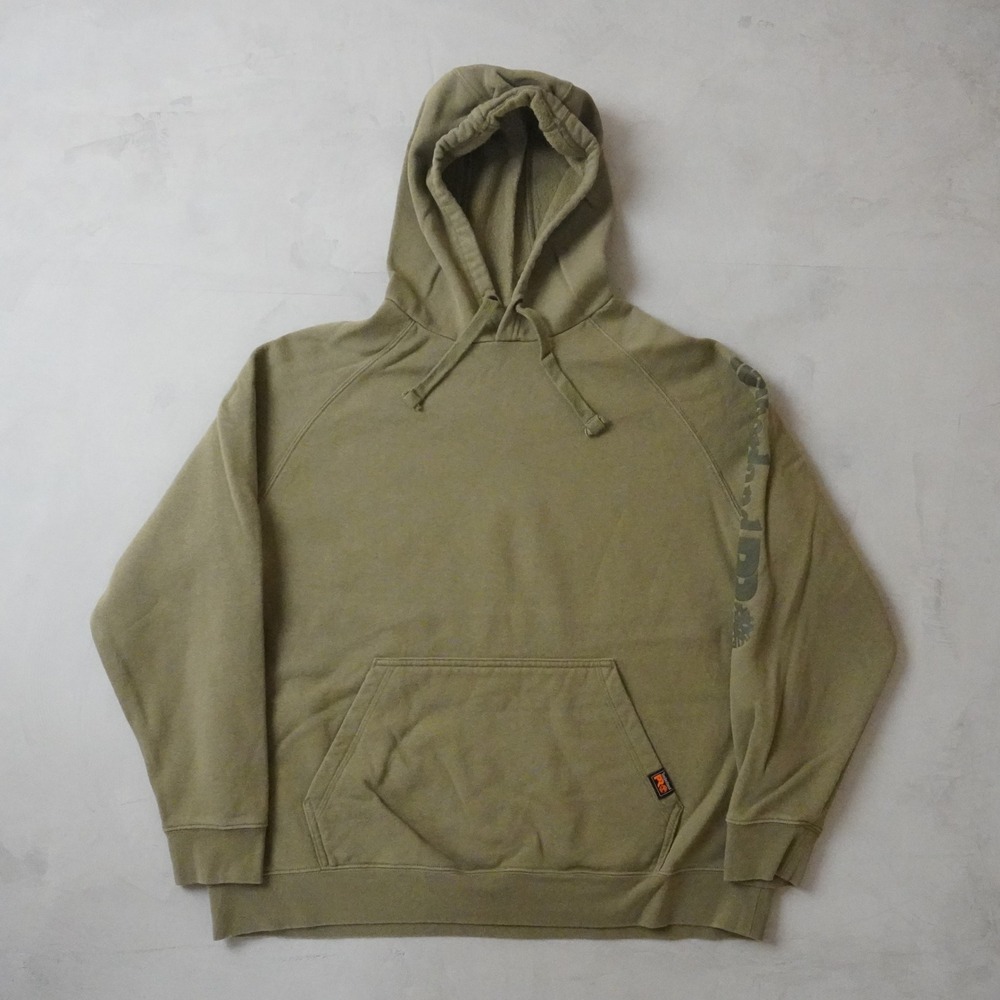 Timberland PRO Hoodie XL Womens Green Graphic Sleeve Workwear Sweatshirt